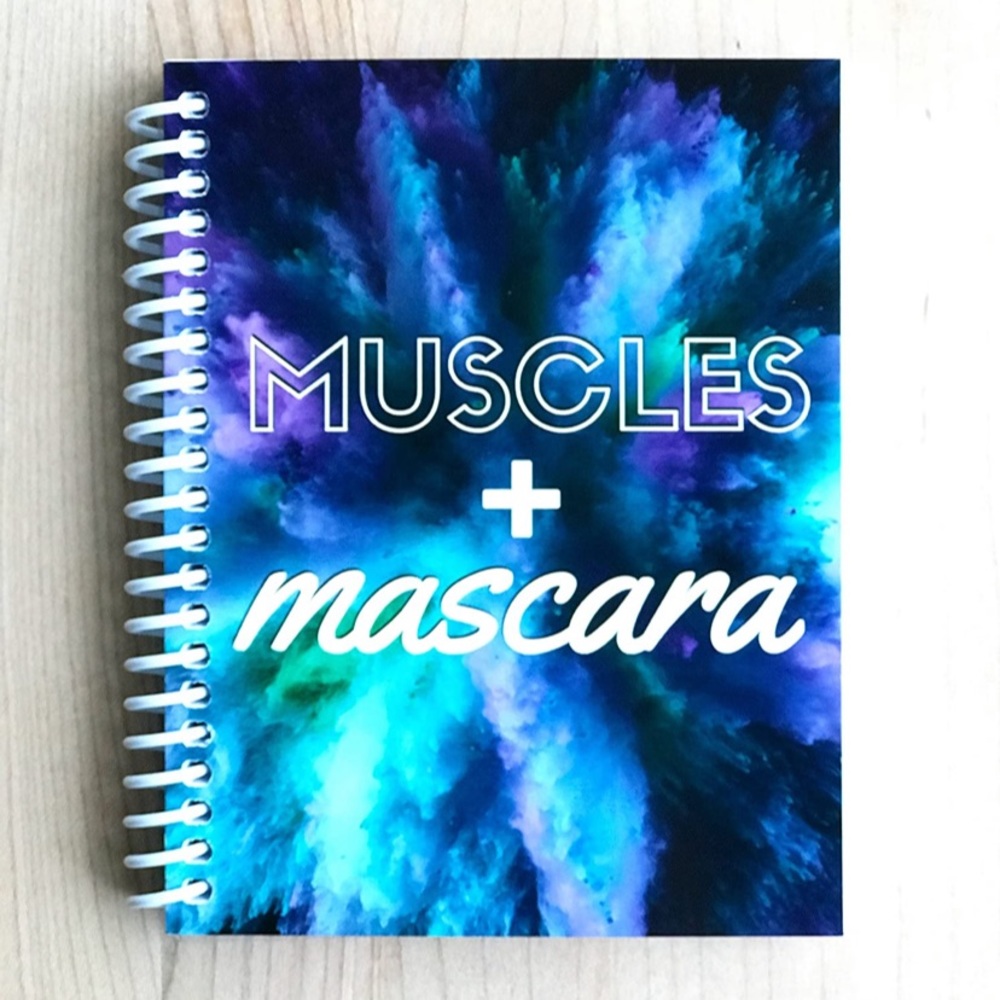 Muscles & Mascara compact fitness journal exercise log book
